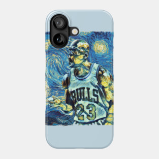 Michael Jordan Van Gogh Style Phone Case