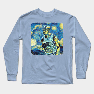 Michael Jordan Van Gogh Style Long Sleeve T-Shirt
