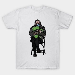 Bernie Sanders in Mittens Memes Holding Shamrock for St Patricks Day T-Shirt