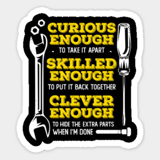 Funny Car Diesel Mechanic Gift Sticker