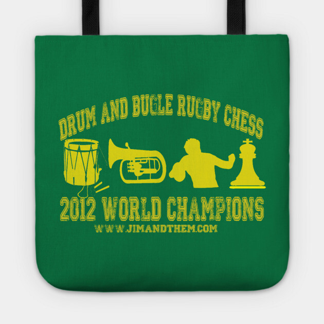 Drum And Bugle Rugby Chess Tote by Jim and Them