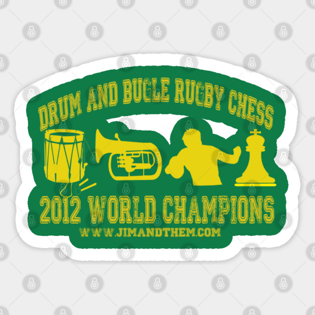 Drum And Bugle Rugby Chess Sticker by Jim and Them
