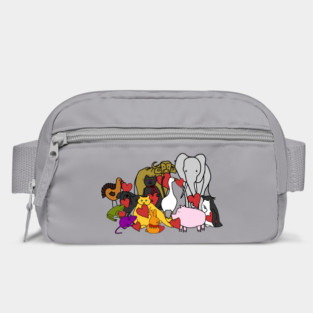 Cute Animals holding Love Hearts for Valentines Day Bag