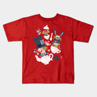 Mad Hatter's Tea Party - Alice in Wonderland Kids T-Shirt