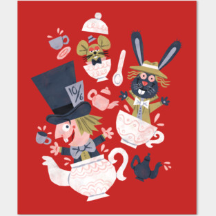 Mad Hatter's Tea Party - Alice in Wonderland Posters and Art
