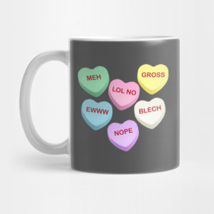 Rude Candy Hearts Mug