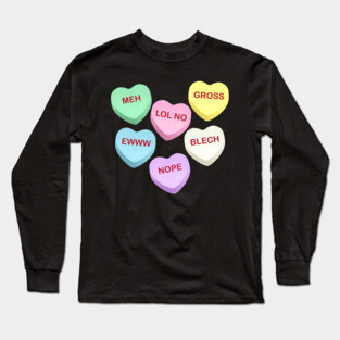 Rude Candy Hearts Long Sleeve T-Shirt