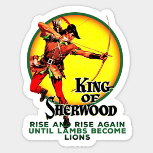 Robin Hood King of Sherwood Comic Book Style Sticker