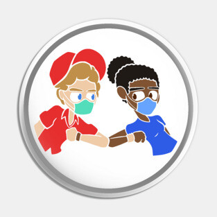 Jeb & Jules (color, transparent) Pin