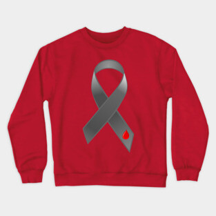 Grey Diabetes Ribbon Crewneck Sweatshirt