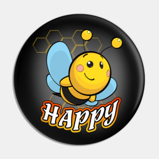 Bee Happy Pun Pin