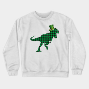 dinosaur st patricks day Crewneck Sweatshirt