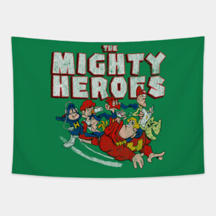 Distressed Mighty Heroes Tapestry