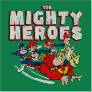 Distressed Mighty Heroes Posters and Art