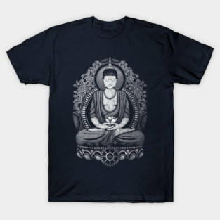 Gautama Buddha Distressed Halftone T-Shirt