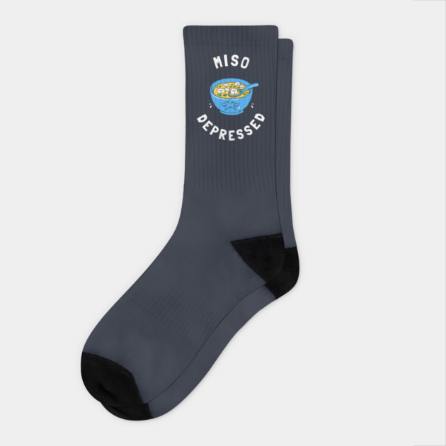 Miso Depressed Socks by dumbshirts