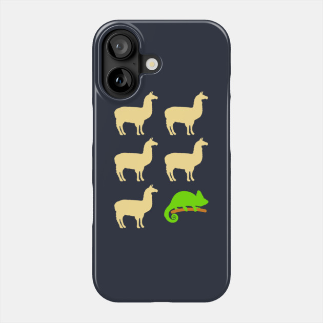 Llama Llama Llama Llama Llama Chameleon Phone Case by dumbshirts