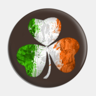 Irish Shamrock Grunge Pin