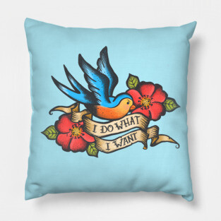I Do What I Want Traditional Tattoo Pillow