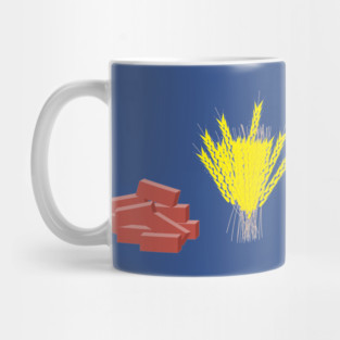 Brick Wheat Sheep Wood Mug