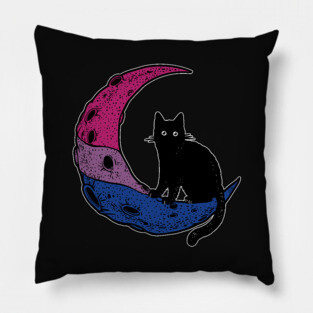 Bisexual Moon Cat Pillow