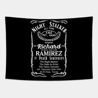 Richard Ramirez the Night Stalker Bourbon Old No. 666 Tapestry