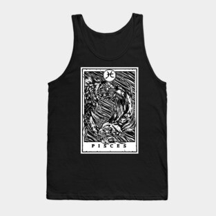 Pisces Zodiac Tarot Tank Top