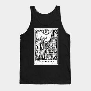 Gemini Zodiac Tarot Tank Top