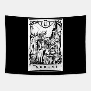 Gemini Zodiac Tarot Tapestry