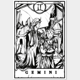 Gemini Zodiac Tarot Posters and Art