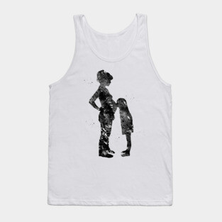 Pregnant mom with daughter Tank Top