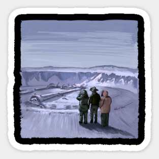 The Thing movie illustration Sticker