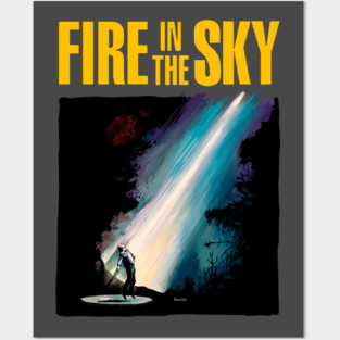 Fire in the Sky illustration Posters and Art