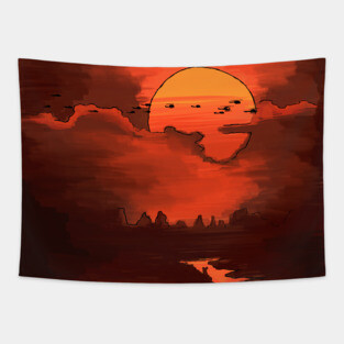 Apocalypse Now Illustration Tapestry