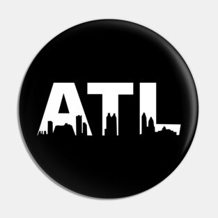 ATL White Skyline Pin
