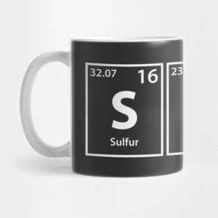 Surf (S-U-Rf) Periodic Elements Spelling Mug