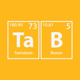 Tab (Ta-B) Periodic Elements Spelling T-Shirt