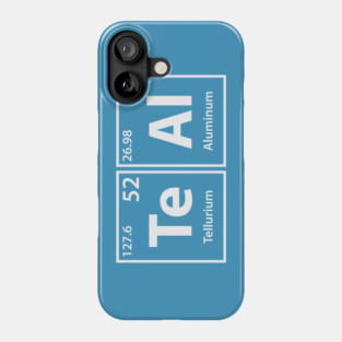 Teal (Te-Al) Periodic Elements Spelling Phone Case