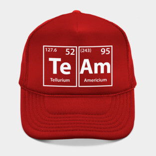 Team (Te-Am) Periodic Elements Spelling Hat