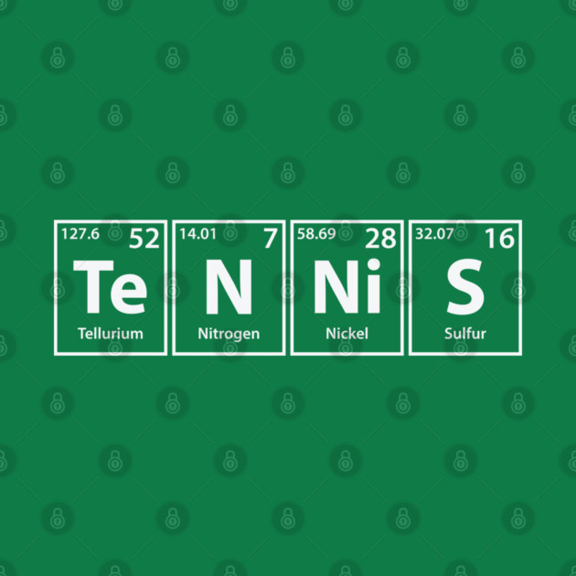 Tennis (Te-N-Ni-S) Periodic Elements Spelling by Periodic Tees