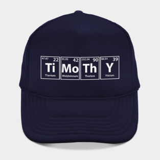 Timothy (Ti-Mo-Th-Y) Periodic Elements Spelling Hat