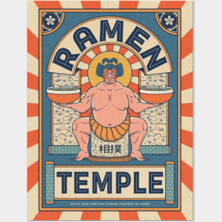 Ramen Temple Sumo Posters and Art