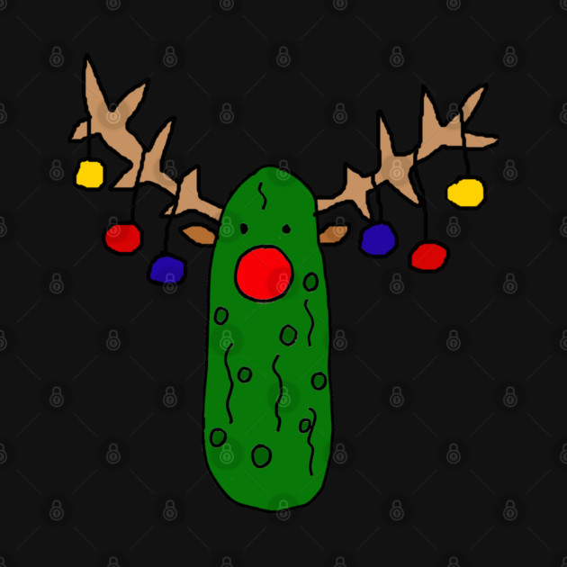 Funny Funky Rudolph Reindeer Pickle Christmas Cartoon by SmileToday
