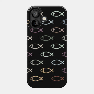 Ichthus with Cross Christian Fish Symbol Phone Case