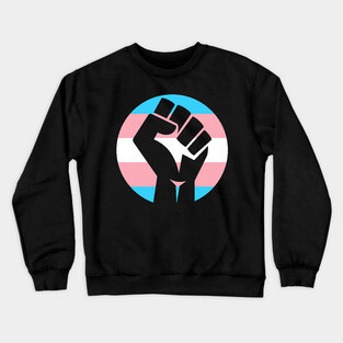 Transgender Pride Fist Crewneck Sweatshirt