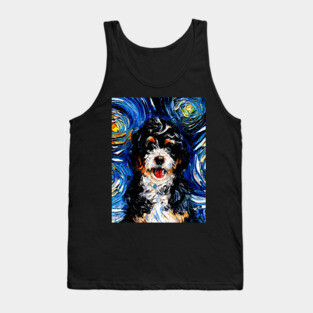 Bernedoodle Night (Portrait) Tank Top