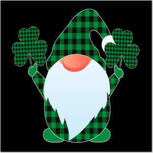 gnome st patricks day Posters and Art