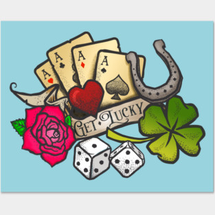 Get Lucky Traditional Tattoo Posters and Art