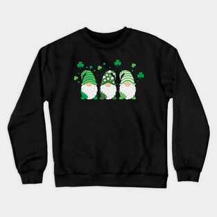 St. Patricks Day Gift Cute Gnomes Crewneck Sweatshirt