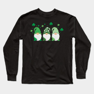 St. Patricks Day Gift Cute Gnomes Long Sleeve T-Shirt